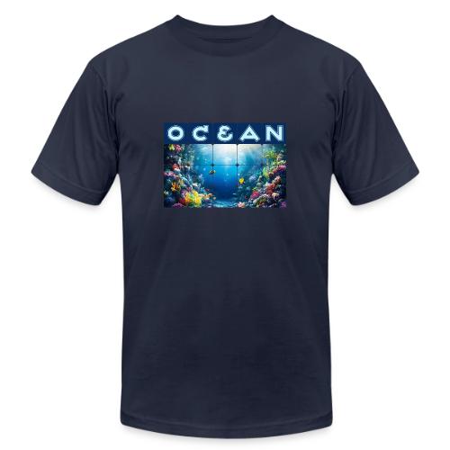 Ocean: Neon Reef Glow - Unisex Jersey T-Shirt by Bella + Canvas