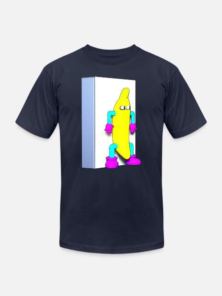 Just a Banana - Unisex Jersey T-Shirt by Bella + Canvas - navy