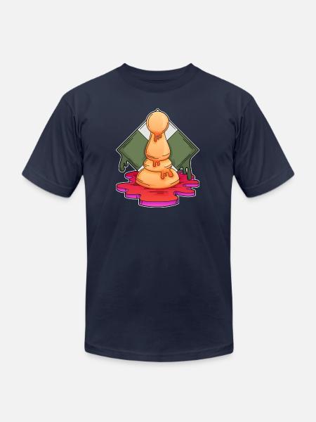 Chess Piece Pawn - Unisex Jersey T-Shirt by Bella + Canvas - navy