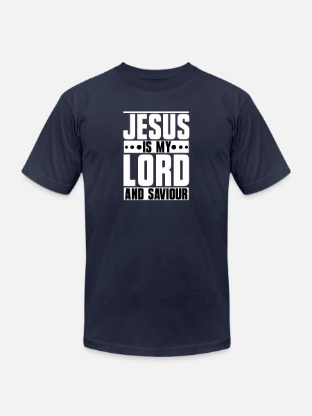 Jesus is my Lord and Saviour - Unisex Jersey T-Shirt by Bella + Canvas - navy