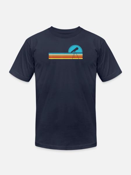 Telescope Astronomy - Unisex Jersey T-Shirt by Bella + Canvas - navy