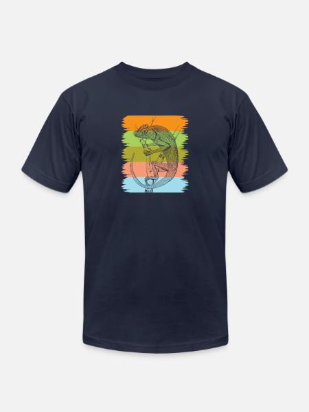 Chameleon - Unisex Jersey T-Shirt by Bella + Canvas - navy