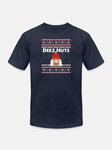 Deez Nuts Nutcracker - Unisex Jersey T-Shirt by Bella + Canvas - navy