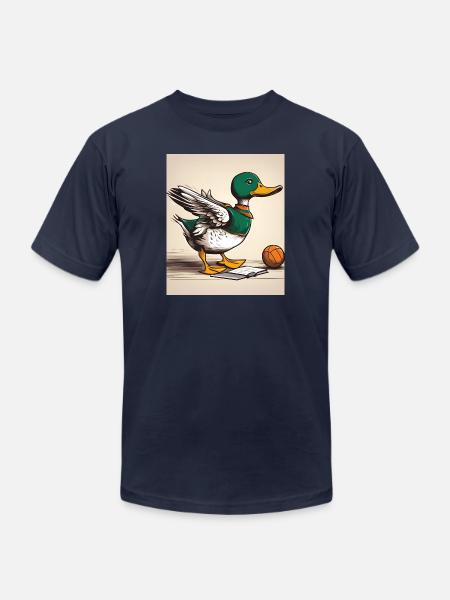 duck - Unisex Jersey T-Shirt by Bella + Canvas - navy