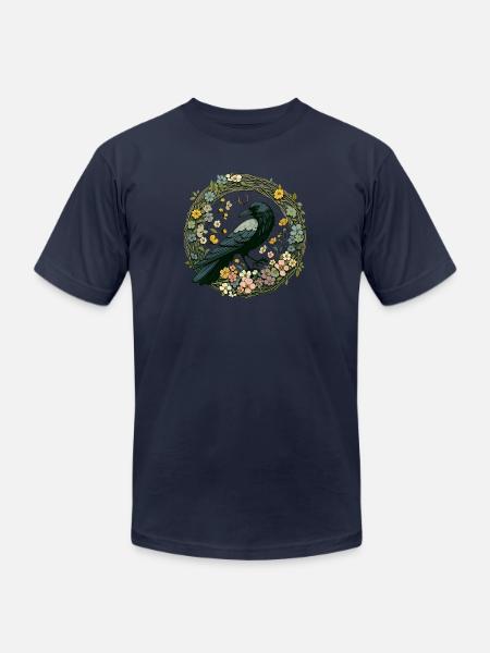 Raven - Unisex Jersey T-Shirt by Bella + Canvas - navy