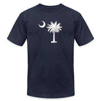 CAROLINA FLAG Débardeur pour hommes - T-shirt unisexe Bella + Canvas - marine - Devant - Jose (178cm)