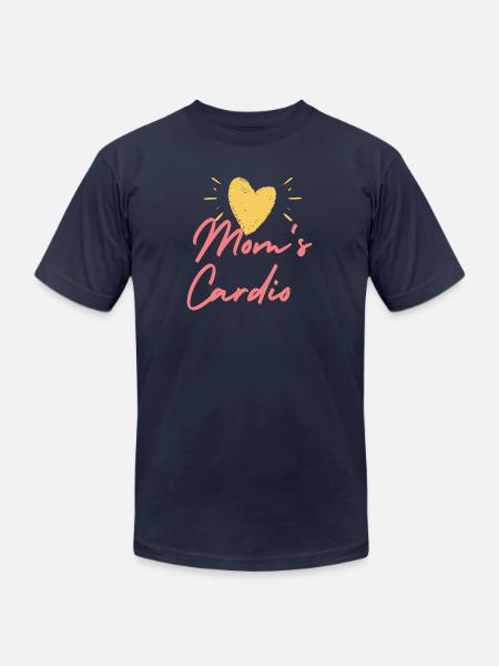 Mom s Cardio - Unisex Jersey T-Shirt by Bella + Canvas - navy