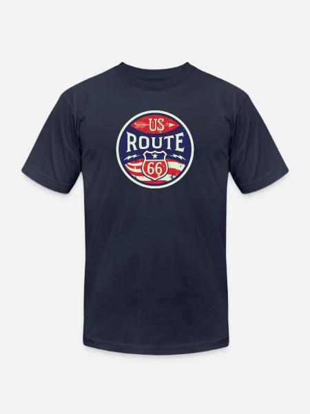 US route - Unisex Jersey T-Shirt by Bella + Canvas - navy