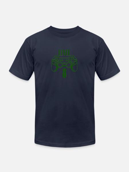 level (8) - Unisex Jersey T-Shirt by Bella + Canvas - navy