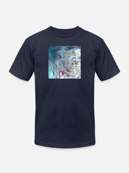 Vibrant Abstract Art - Unisex Jersey T-Shirt by Bella + Canvas - navy