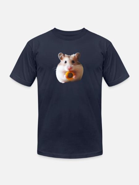 Seeds & Hamsters - Unisex Jersey T-Shirt by Bella + Canvas - navy