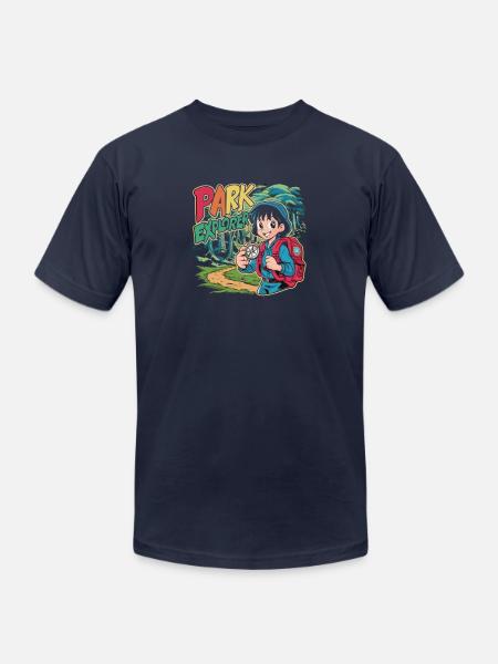 Park explore - Unisex Jersey T-Shirt by Bella + Canvas - navy