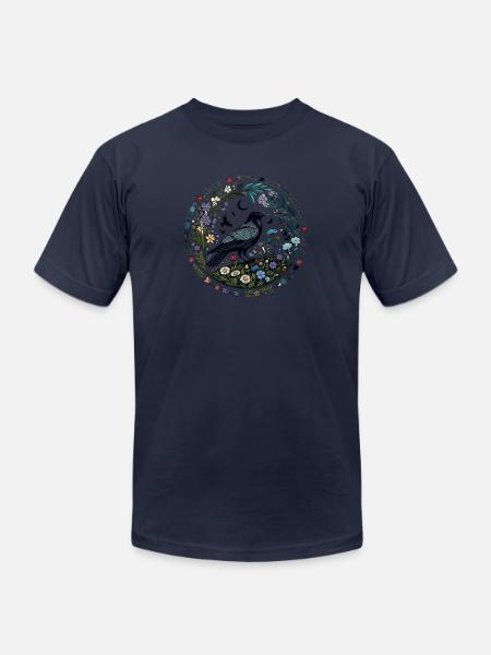 Raven - Unisex Jersey T-Shirt by Bella + Canvas - navy