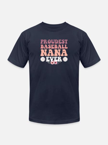Proudest Baseball Nana Ever hippie - Unisex Jersey T-Shirt by Bella + Canvas - navy