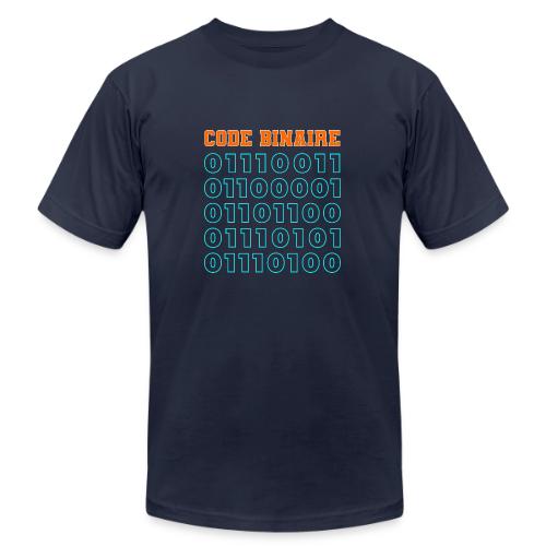 Hi in binary code - Unisex Jersey T-Shirt by Bella + Canvas