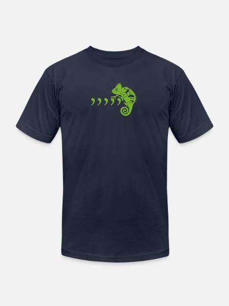 Comma Chameleon - Unisex Jersey T-Shirt by Bella + Canvas - navy