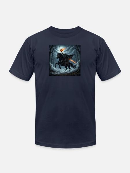 Headless Horseman - Unisex Jersey T-Shirt by Bella + Canvas - navy
