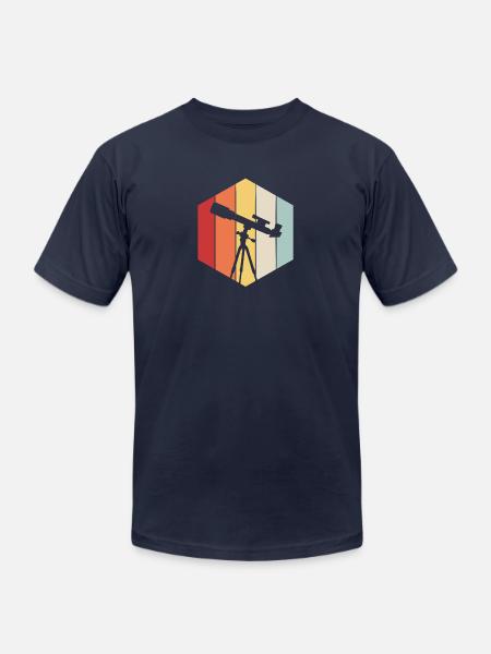 Astrophotography Telescope - Unisex Jersey T-Shirt by Bella + Canvas - navy