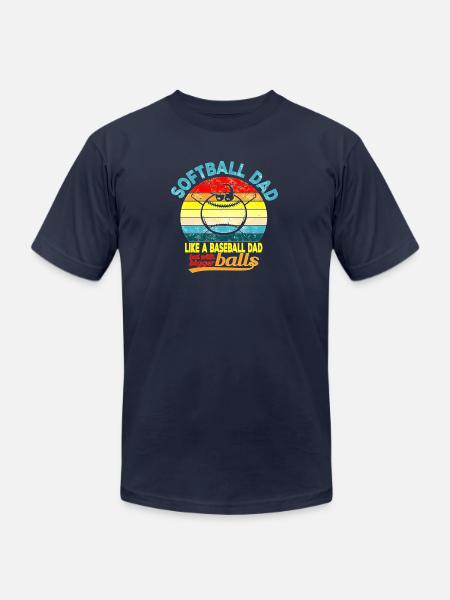 Softball Dad Humor Tee - Unisex Jersey T-Shirt by Bella + Canvas - navy