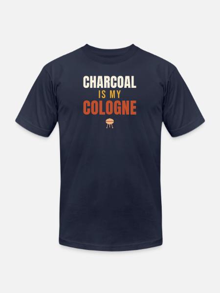 Charcoal Is My Cologne BBQ - Unisex Jersey T-Shirt by Bella + Canvas - navy