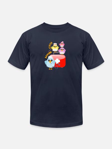 doctors_birds_medical_bag - Unisex Jersey T-Shirt by Bella + Canvas - navy