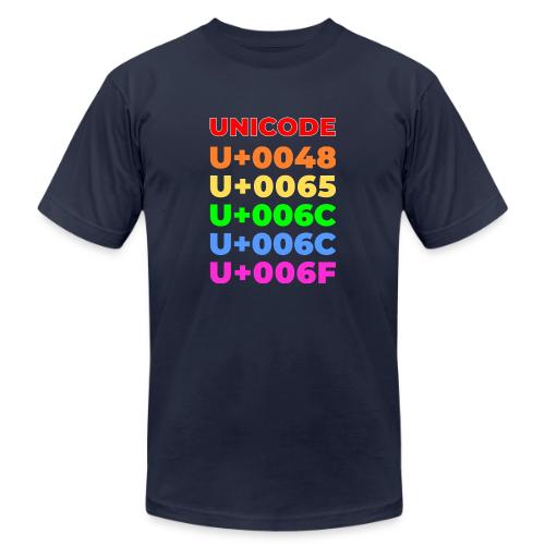Hello, in unicode - Unisex Jersey T-Shirt by Bella + Canvas