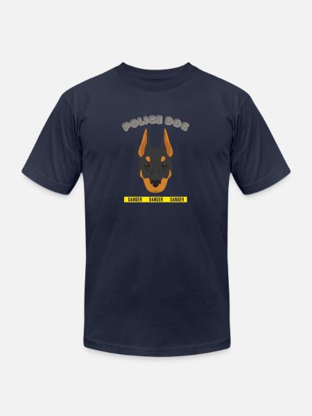 POLICE DOG - Unisex Jersey T-Shirt by Bella + Canvas - navy