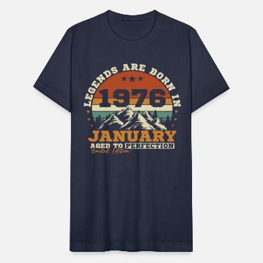T-shirt Vintage 1976 Pour Homme - Cadeau Anniversaire Né En 1976 - Style Rétro Coucher De Soleil