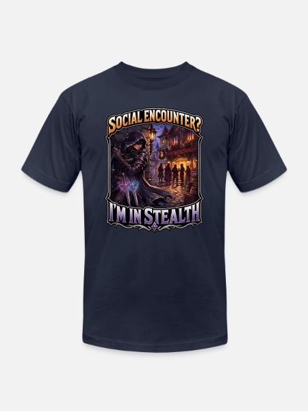 SOCIAL ENCOUNTER? I’M IN STEALTH - Unisex Jersey T-Shirt by Bella + Canvas - navy