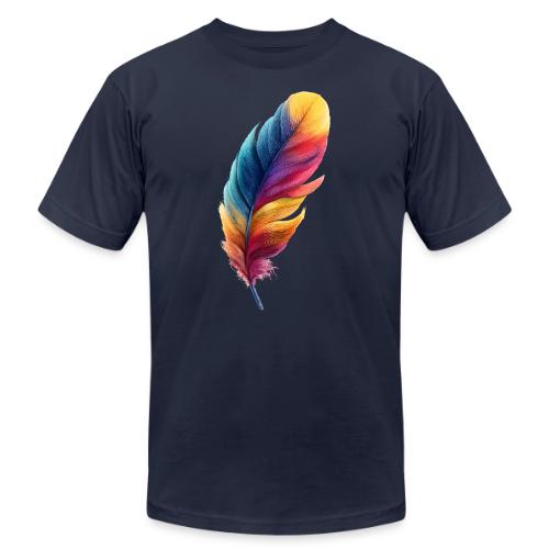 Rainbow Flight Feather - Unisex Jersey T-Shirt by Bella + Canvas