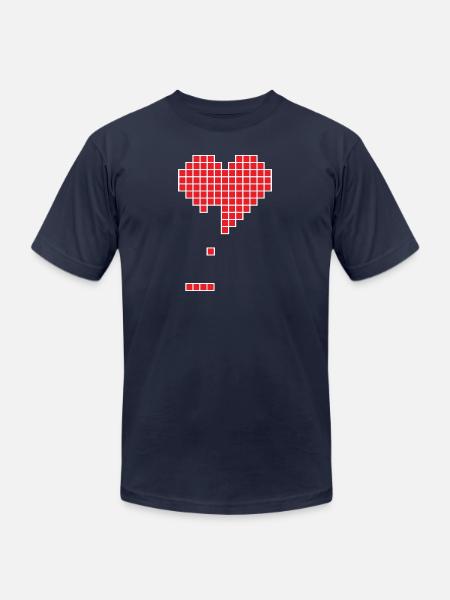 Broken heart - Unisex Jersey T-Shirt by Bella + Canvas - navy