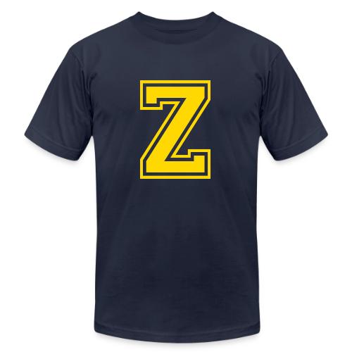 Letter Z – Capital Athletic Alphabet Monogram - Unisex Jersey T-Shirt by Bella + Canvas