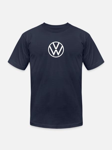 Volkswagen Classic VW Logo In Blue - Unisex Jersey T-Shirt by Bella + Canvas - navy