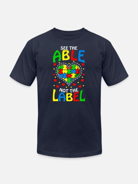 Autism Awareness - Unisex Jersey T-Shirt by Bella + Canvas - navy