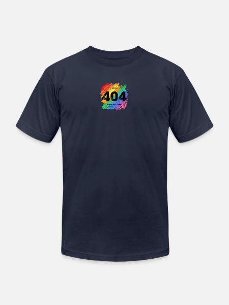 Rainbow 404 Error Tee - Unisex Jersey T-Shirt by Bella + Canvas - navy