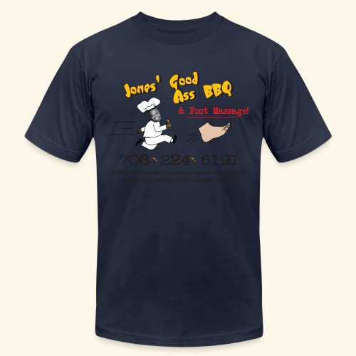 Jones Good Ass BBQ and Foot Massage logo - Unisex Jersey T-Shirt by Bella + Canvas