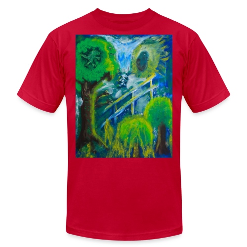 Friends in the Forest Painting by Jason Gallant - Unisex Jersey T-Shirt by Bella + Canvas