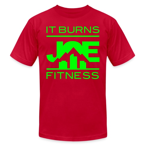 It Burns Joe Fitness - Unisex Jersey T-Shirt by Bella + Canvas