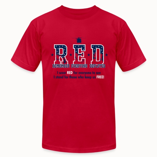 RED Friday - I Stand For Those Who Keep Us FREE! - Unisex Jersey T-Shirt by Bella + Canvas