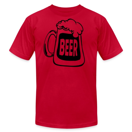 Beer Mug Custom Text T-shirt - Unisex Jersey T-Shirt by Bella + Canvas