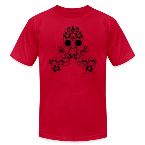 Candy Skull & Cross Uke - Unisex Jersey T-Shirt by Bella + Canvas
