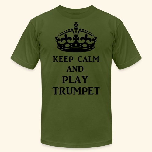 keep calm play trumpet bl - Unisex Jersey T-Shirt by Bella + Canvas