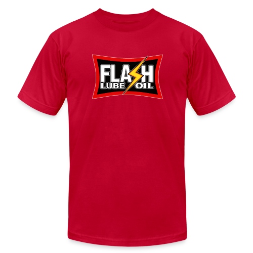 Flash Lube Oil Logo - Unisex Jersey T-Shirt by Bella + Canvas