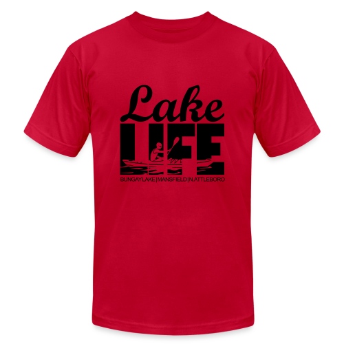 Lake Life Kayak Black - Unisex Jersey T-Shirt by Bella + Canvas