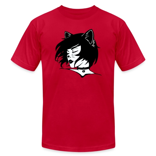 Cute Kitty Cat Halloween Costume (Tail on Back) - Unisex Jersey T-Shirt by Bella + Canvas