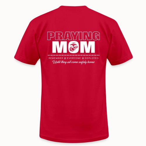 Praying RED Marine Mom - Unisex Jersey T-Shirt by Bella + Canvas