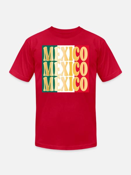 México Mexican Mexico - Unisex Jersey T-Shirt by Bella + Canvas - red