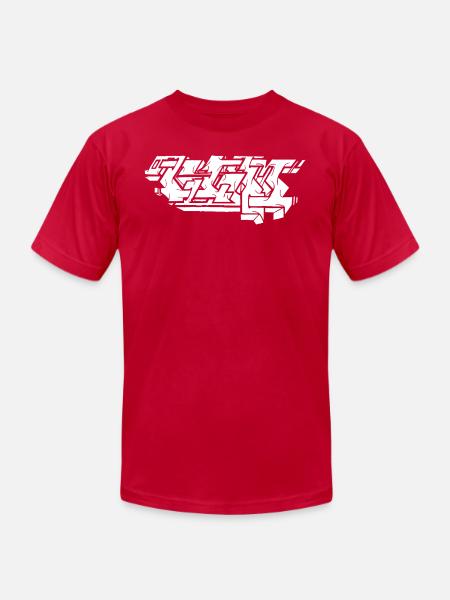 Graffiti Piece - White - Unisex Jersey T-Shirt by Bella + Canvas - red