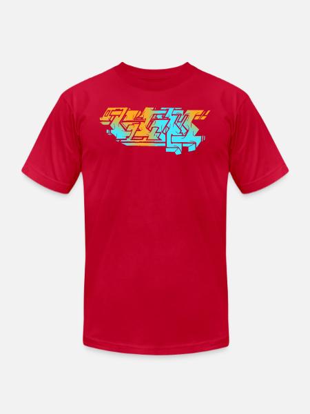 Graffiti Piece - Light - Unisex Jersey T-Shirt by Bella + Canvas - red