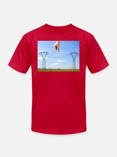 Don't Touch! - Unisex Jersey T-Shirt by Bella + Canvas - red
